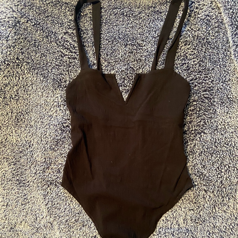 Black Free People Bodysuit